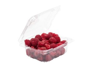 Products: RPET 250g clamshell punnet 137 x 117 x 64mm - Punchbowl Packaging