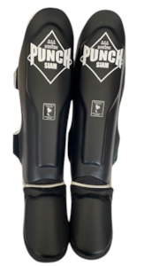 Protective Equipment: SHIN PADS - Siam™ - LEATHER - BLACK