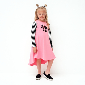 Pink Skull Long Sleeve Dress – Size 6 year