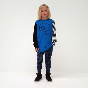 LS Tee – Blue with Mismatched Sleeves – Sizes 4, 6 year