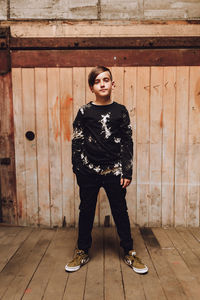 LS Tall Zip Tee – Acid Wash