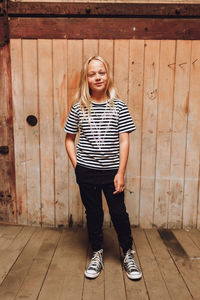 Products: Peace Out Stripe Cropped Tee