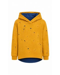 Hoodie - Mustard Distressed