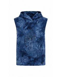 Hoodies Jackets: Sleeveless Hoodie - Hamburger Tie Dye