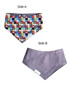 Bibs: Reversible Bib - Pirates/Grey