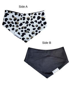 Bibs: Reversible Bib - Leopard/Black