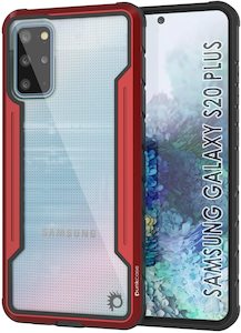 Punkcase S20+ Plus ravenger Case Protective Military Grade Multilayer Cover [Red]