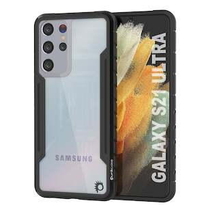 Punkcase S21 Ultra ravenger Case Protective Military Grade Multilayer Cover [Black]