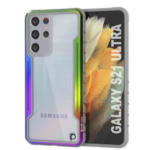 Punkcase S21 Ultra ravenger Case Protective Military Grade Multilayer Cover [Rainbow]