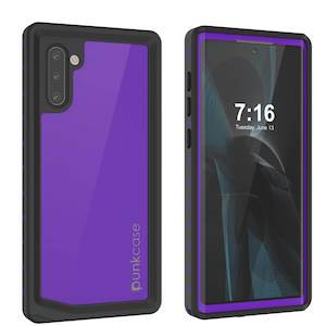 Note 10 Studstar Waterproof: Galaxy Note 10 Waterproof Case, Punkcase Studstar Purple Series Thin Armor Cover