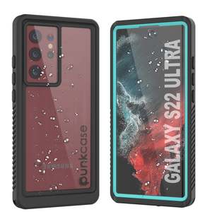 Galaxy S22 Ultra Water Shock Snow Dirt Proof Extreme Series Punkcase Slim Case: Galaxy S22 Ultra Water/ Shock/ Snowproof [Extreme Series] Screen Protector Case [Teal]