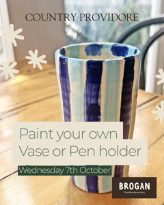PKC - Paint Your Own Vase or Pen Holder | Wednesday 7th October