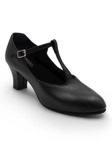 Capezio Dance Shoes: Capezio Jr. Footlight T-Strap Leather Sole Character Shoe 2" 750B