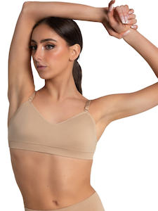Capezio Clear Back Bandeau Bra 3776W