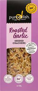 Biscuits Bites: Roasted Garlic Seeded Crackers - Single Unit