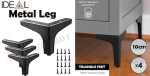 4x Metal Hairpin Legs Table Leg Retro Coffee Table Welded Leg 10cm Black
