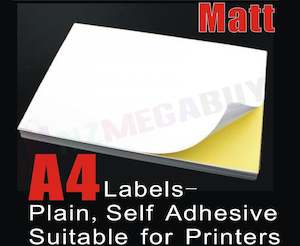 Art: A4 Labels Sticker, White Matte Self Adhesive Sticker Paper Label