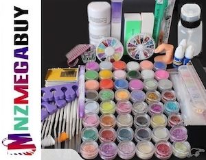 Jewellery Watches: Nail Art Kit 48 Acrylic Powder Liquid UV Gel TIP*E1 -- Nail Combo 48 New “