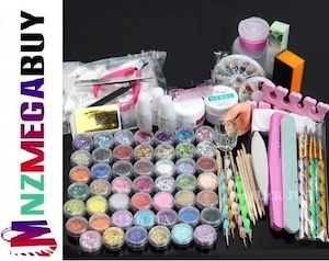 Jewellery Watches: 48pc Acrylic Powder Liquid Nail Art kit  DIY Combo-- 939