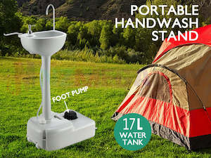 Outdoor: Camping Portable Sink Wash Stand 17L Water Capacity