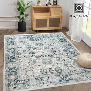 Vintage Floor Rug Washable * 3 Sizes