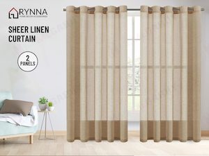 Curtains Blinds: Brand New Sheer Curtain Eyelet *2panels Readymade" Taffy 3 sizes
