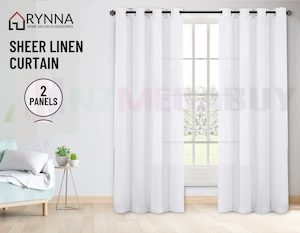 Brand New Sheer Curtain Eyelet *2panels Readymade" White 3 sizes