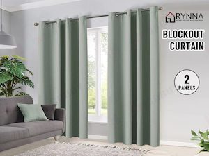 Curtains Blinds: New curtains Blockout readymade Light Sage * Eyelets 3 sizes