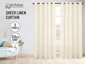Sheer Curtain Eyelet 2pc  Ivory * 3 sizes