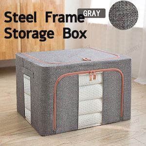 Home Decor: Foldable Storage Box  Steel Frame Grey * 2 Sizes