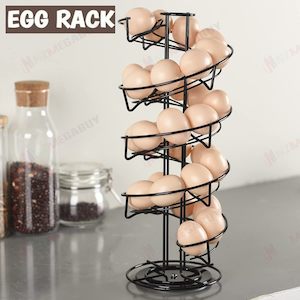 Kitchen: Metal Egg rack storage Skelter Dispenser Rack, Storage Display Rack