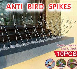 Outdoor Garden Conservatory: Anti BIRD SPIKES Pigeon Deterrent Pest Control 10pc 300 spikes