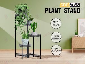 Plant Stand Garden Planter Metal Flower Pot Rack Corner Shelving Indoor Outdoor*L4 tier