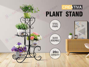 Outdoor Garden Conservatory: 4 Pot Plant Stand Shelf 82cm outdoor indoor