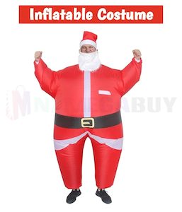 Party Festive Supplies: Santa Fancy Dress Inflatable Suit - Fan Operated Costume