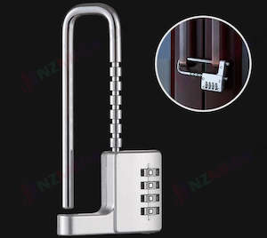 Security Lock Alarms: 4 Digit Password Lock Motor Bike Shop Door U-Lock