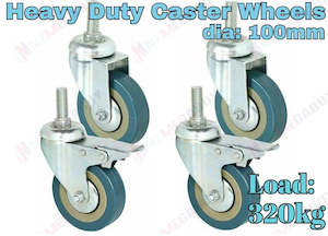 Outdoor Furniture: Swivel Castor Caster 100mm Transport Rolling Wheel Set