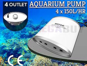 Aquarium: Aqua Aquarium Air Pump Oxygen Fountain Pond Aerator Water Fish Tank 4 Outlet