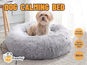Dog: Dog Calming bed Washable 4 sizes  Light Grey