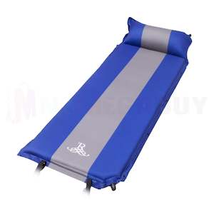 Airbed Mattresses: Self Inflating Single Camping Sleeping Mattress Air Bed Hiking Blue