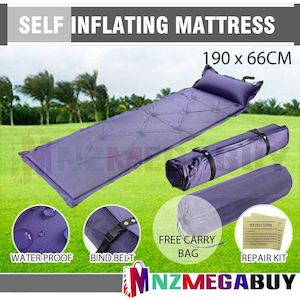 Airbed Mattresses: Self Inflating Camping Mattress with Pillow Blue