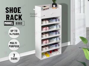 Bedrooms Furniture: 7 Tiers Wooden Shoe Rack Cabinet