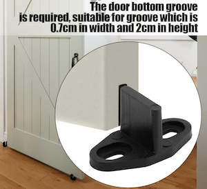 Wood Sliding Barn Door Hardware Bottom Floor Guide Plastic Black*9672