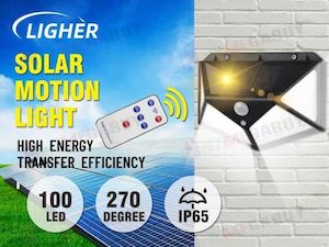 Electrical Lighting: 100 LED Solar Power Motion Sensor Light Outdoor Security Garden Waterproof