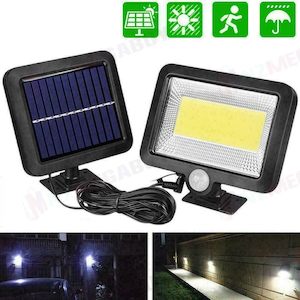 100COB Solar Sensor Light Solar Security Light Motion Detection Garden Flood