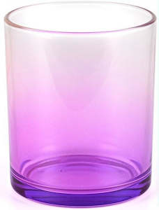 Crafts: Purple Clear Classic Glass Candle Jar with Metal Lid 430ml