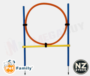 Dog Agility Jump Ring Obstacle Excercise Pole Set