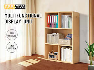 Bookcase Display Shelf Storage Cabinet Stand Home Office Bookshelf  *Natural Oak