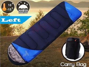 Outdoor: Camping Envelope Sleeping Bag Single -15°C Blue