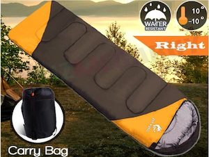 Camping Envelope Sleeping Bag Single -15°C Orange